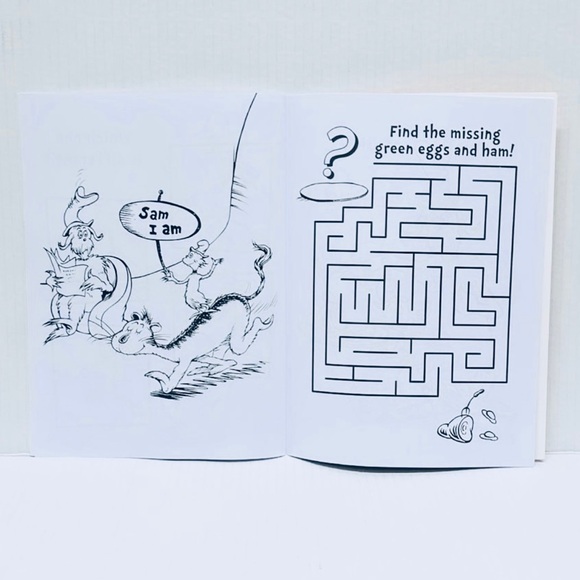 Dr. Seuss Green Eggs and Ham coloring & activity Book with crayons - Picture 8 of 10